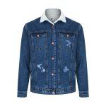 کت جین داخل خز مناسب برای فصل پاییز و زمستان است قواره کار نرمال